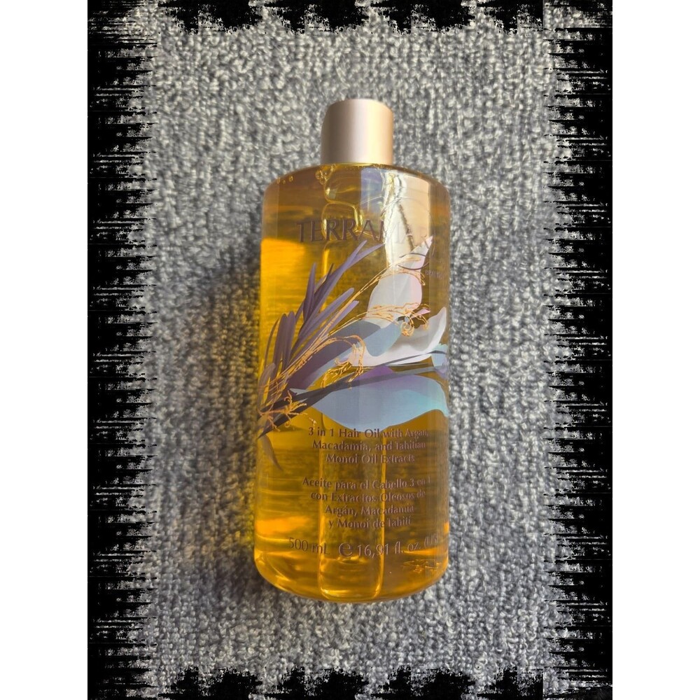 TERRAMAR Hair Oil Argan Macadamia Tahitian Monoi 16.91 fl oz Yellow